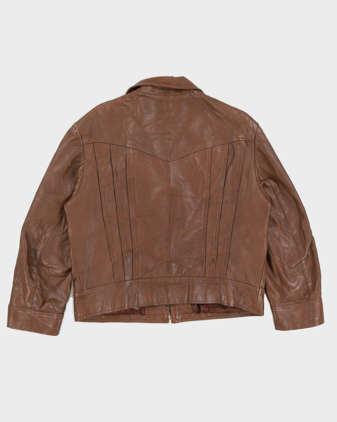 Vintage 60s Matt Fisher Brown Leather Jacket - M/L