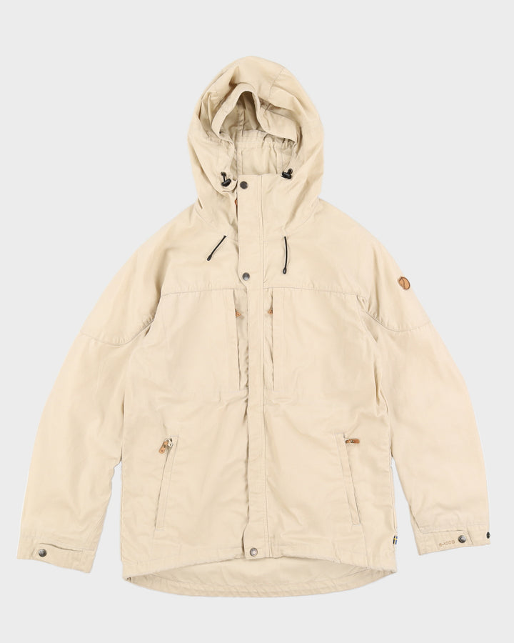 Fjall Raven Beige Hooded Rain Jacket - M