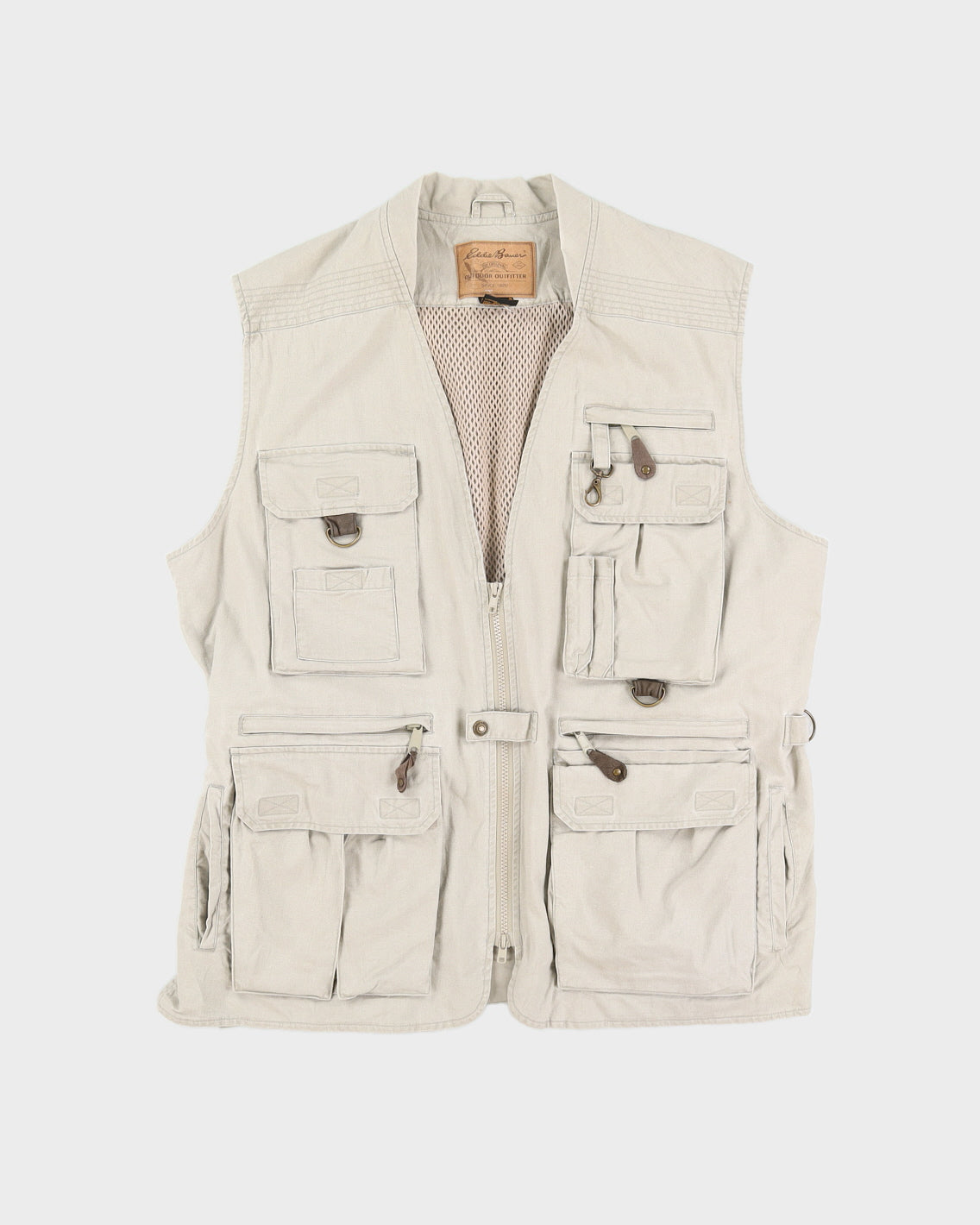 Vintage 90s Eddie Bauer Grey Utility Gilet - L