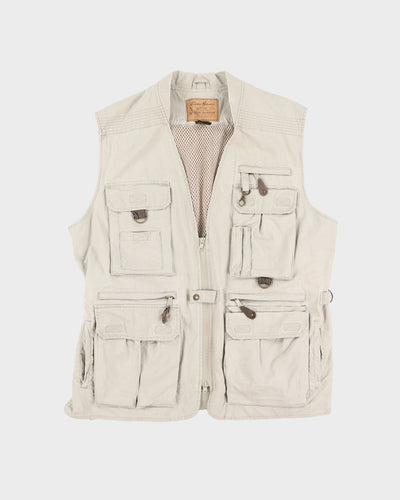 Vintage 90s Eddie Bauer Grey Utility Gilet - L