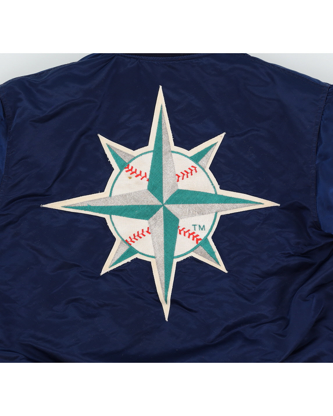 Vintage 80s Starter MLB Seattle Mariners Blue Navy Bomber Jacket - M