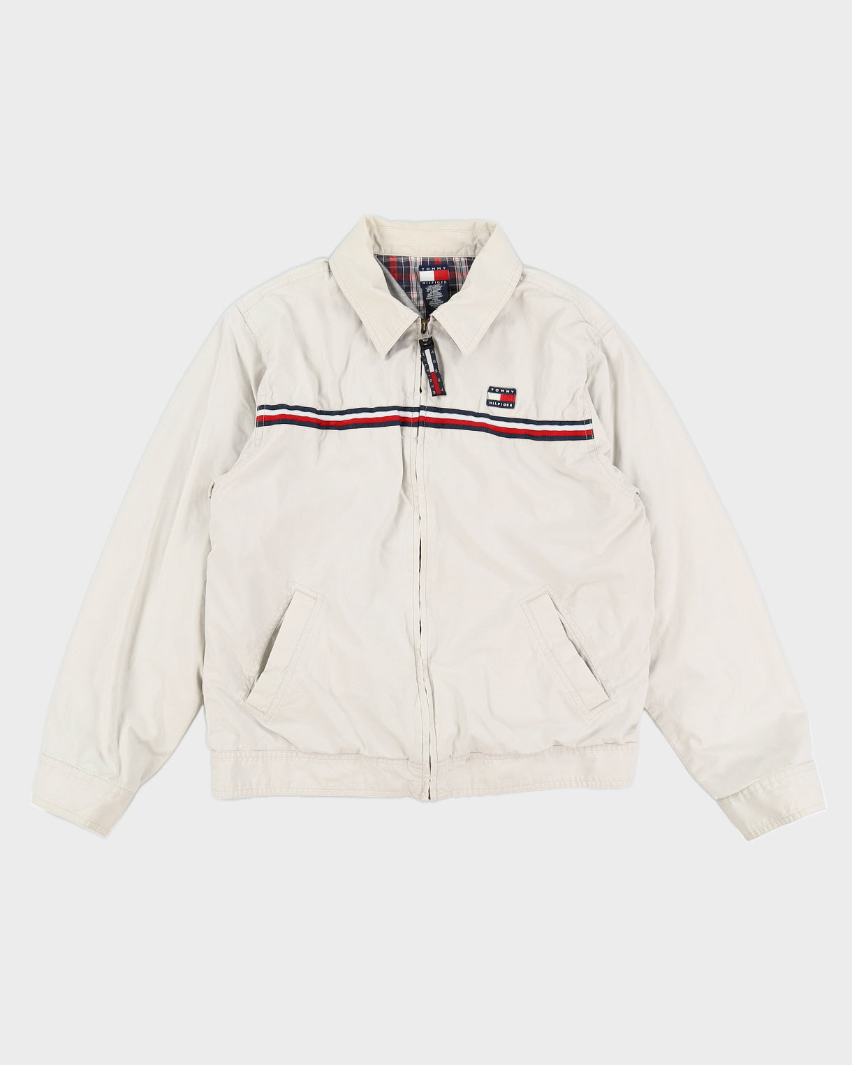 00s Tommy Hilfiger Cream Harrington Jacket - M