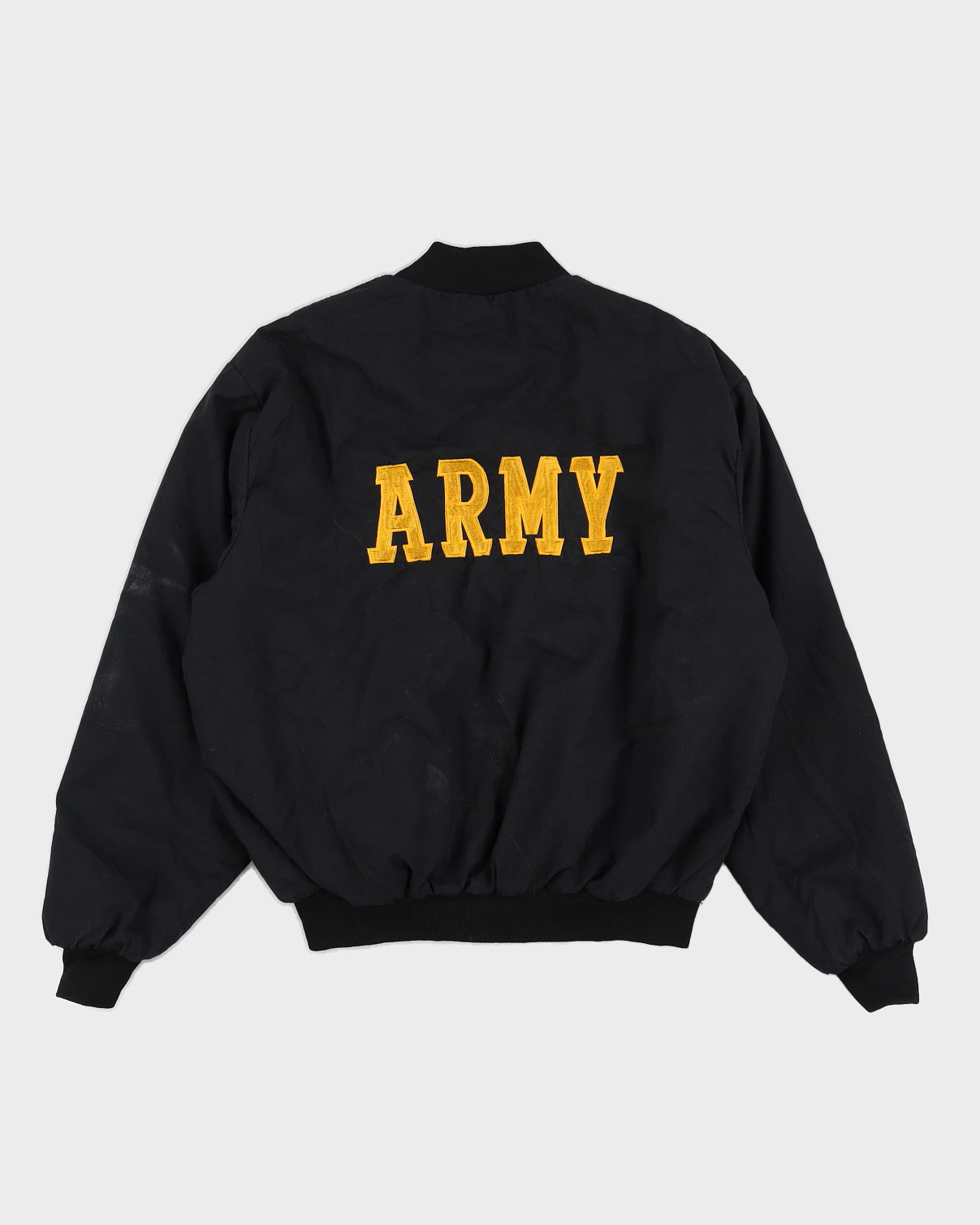Vintage 1997 U.S Army Baltimore Recruiting Battalion Black Bomber Jacket - L