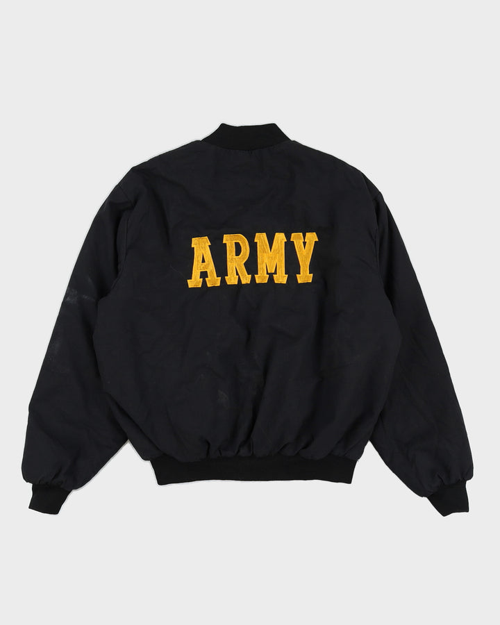 Vintage 1997 U.S Army Baltimore Recruiting Battalion Black Bomber Jacket - L