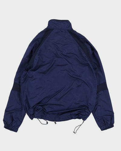 00s Ralph Lauren Polo Gold Fleece Lined Blue Track Jacket - L