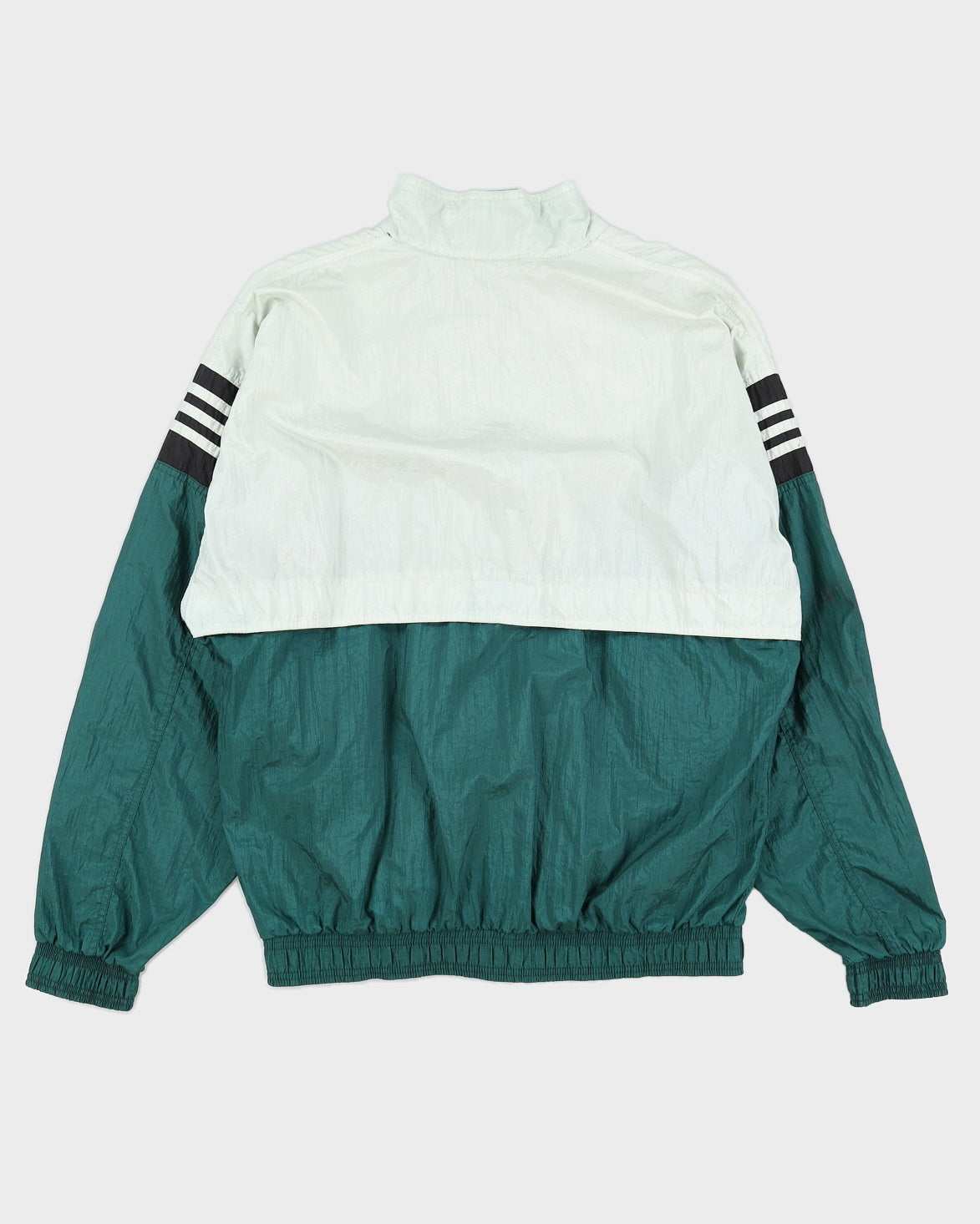 Vintage 90s Adidas Green / White Track Jacket - L