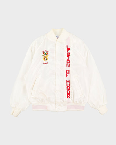 Vintage 90s AFIFI CMDR 1997 Legion Of Honor Tacoma Westark Shriners Satin Jacket Embroidered - L