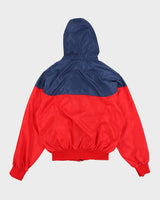 Vintage Early 80s Nike Red / Blue Hooded Track Jacket - M