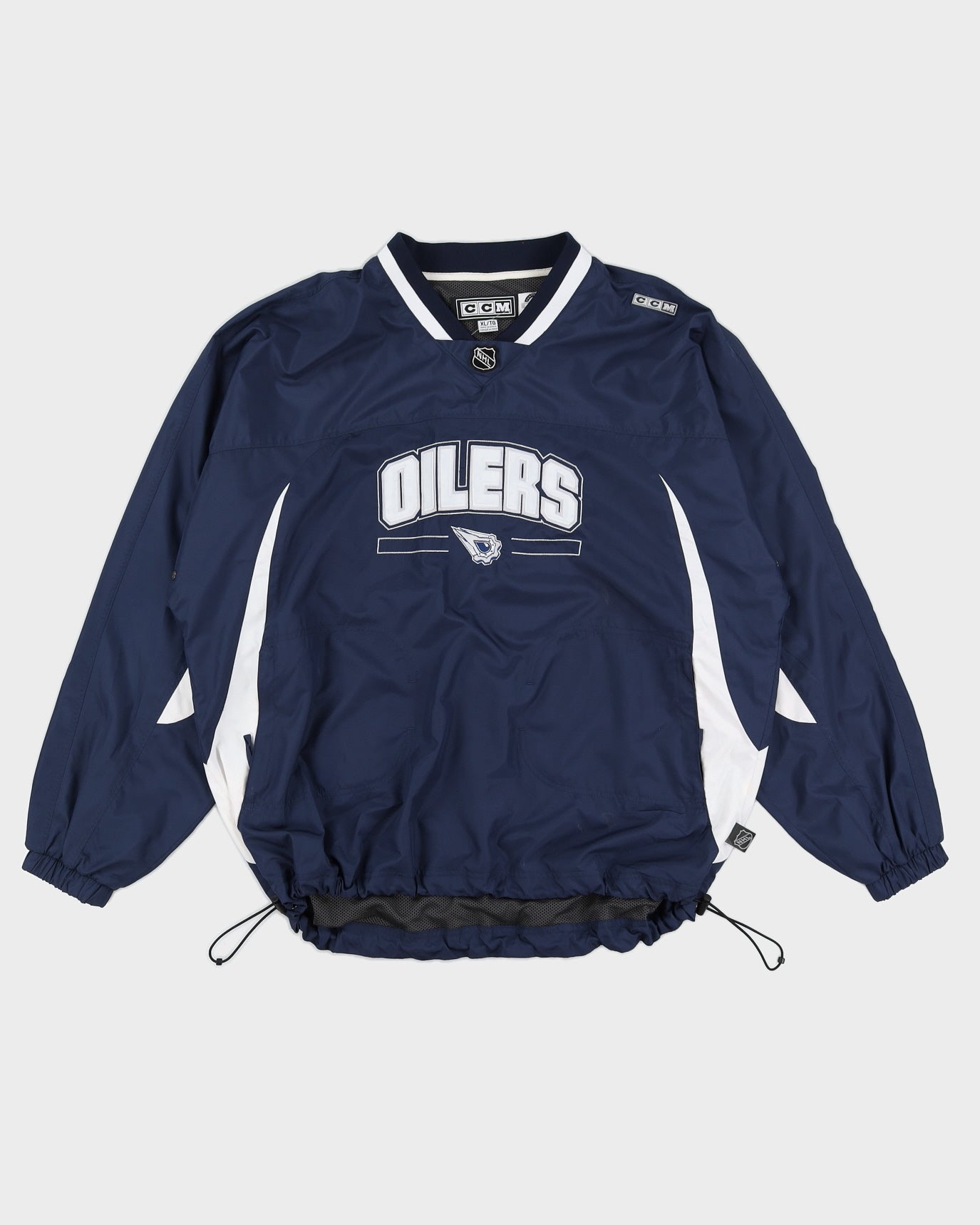 00s NHL x CCM Edmonton Oilers Blue Navy Pullover - XL