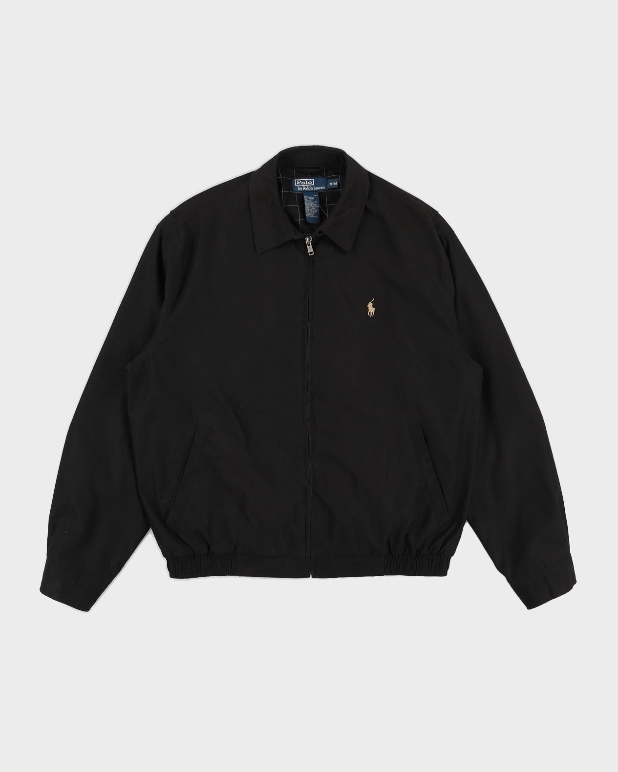 Vintage 90s Ralph Lauren Black Harrington Jacket - L