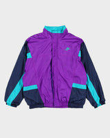 Vintage 80s Nike Purple Track Jacket - L