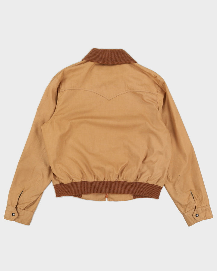 Vintage 70s PenWesterner Brown Bomber Jacket - L