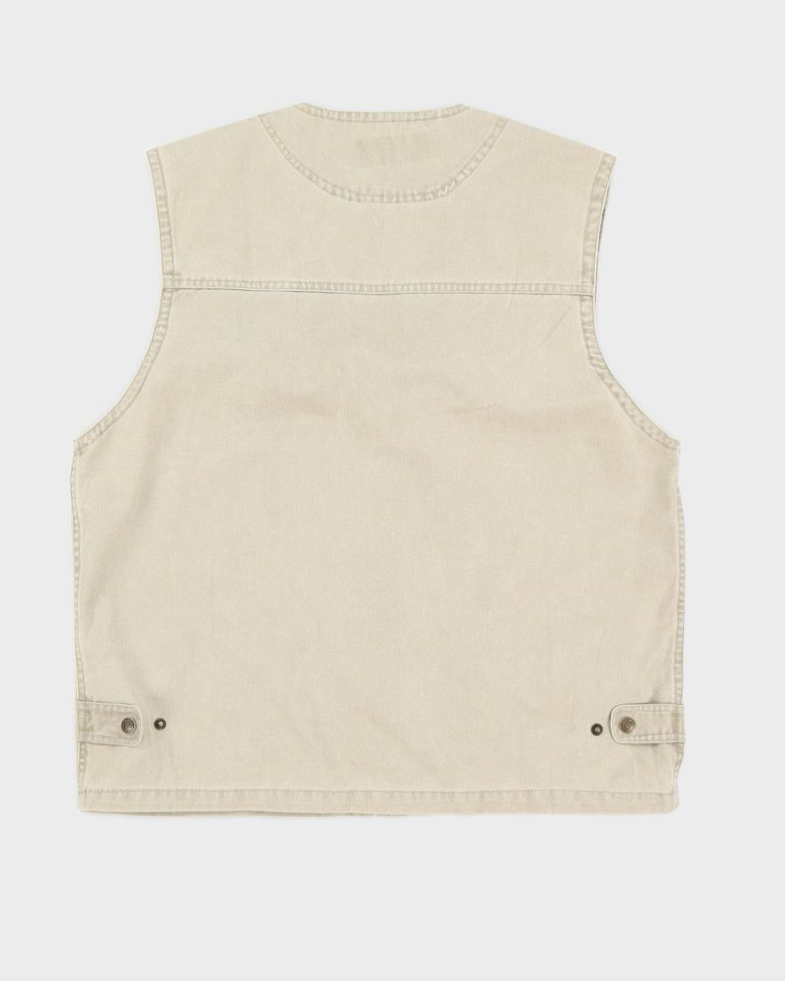 00s Hao Bao Beige Utility Gilet- M