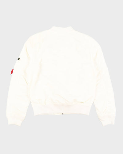 Alpha Industries Inc. White Nasa Bomber Jacket - M