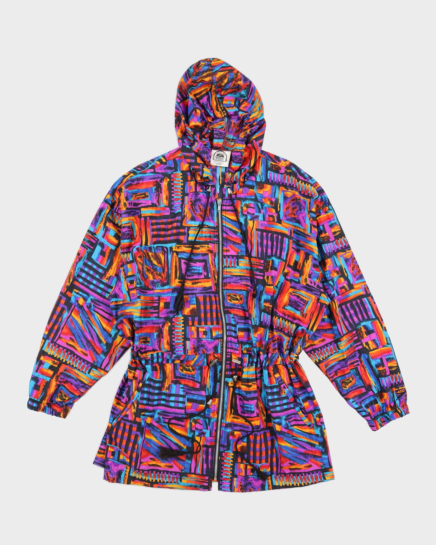Vintage 90s Speedo Multicoloured Hooded Jacket - L
