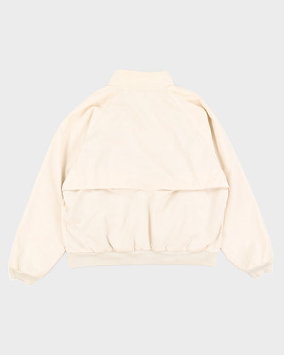 Vintage 90s Eddie Bauer Cream Bomber Jacket - XL