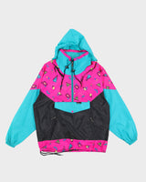 Vintage 90s K-Way Pink Patterned Windbreaker Jacket - L