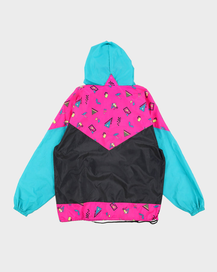Vintage 90s K-Way Pink Patterned Windbreaker Jacket - L