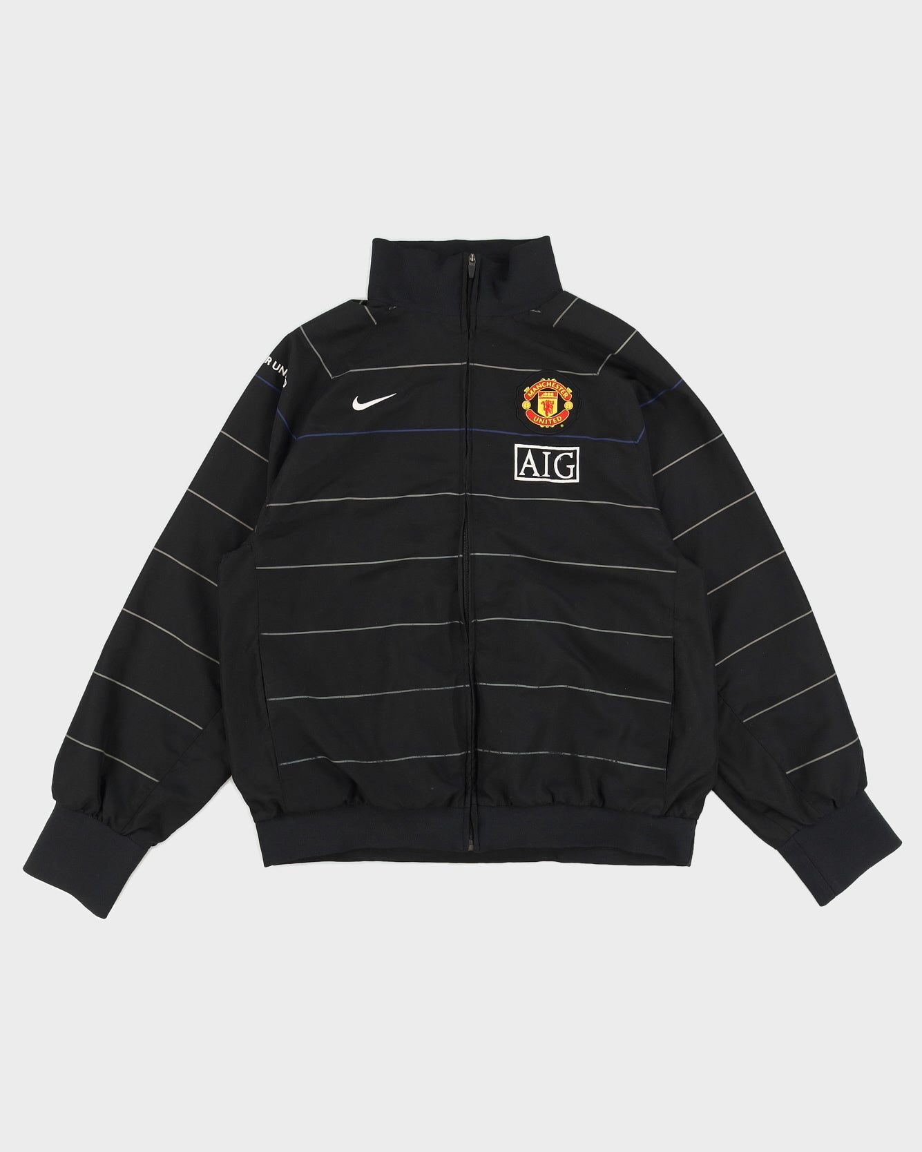 2008-09 Manchester United Nike  Black Track Jacket - L