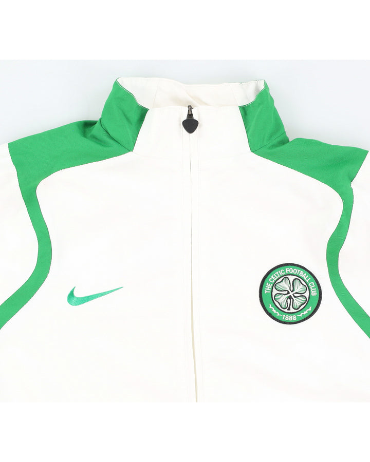 2006 The Celtic Football White Track Jacket - M