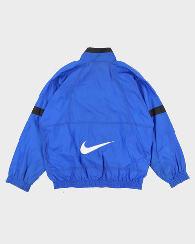 Vintage 90s Nike Blue Embroidered Track Jacket - L