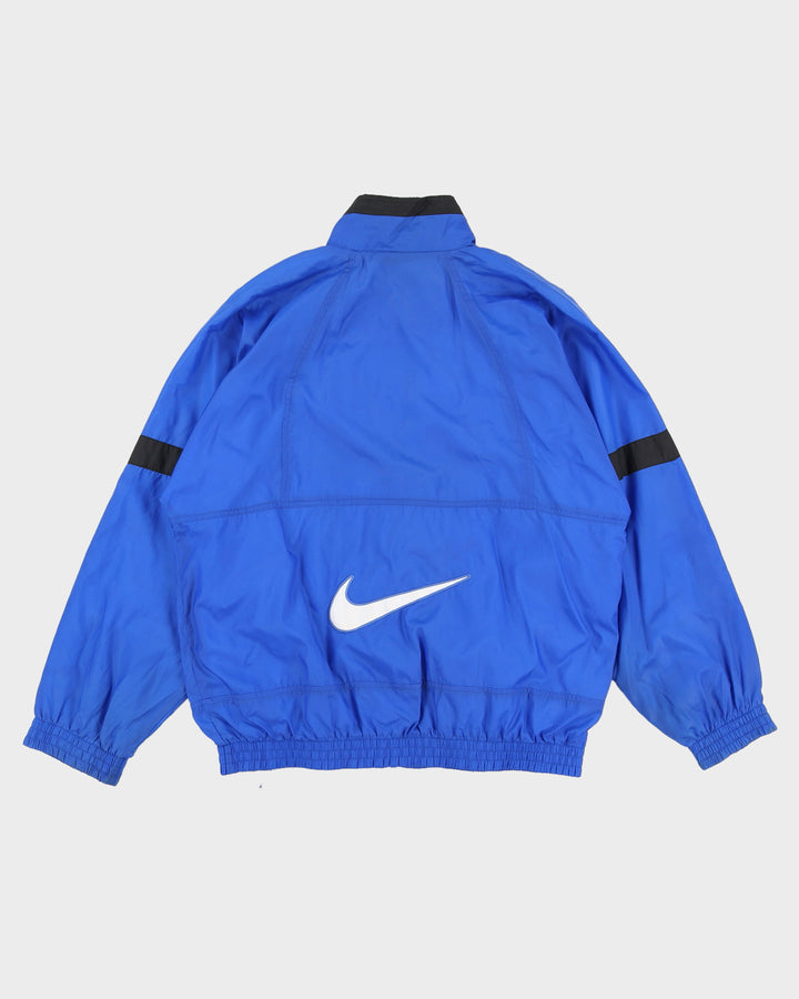 Vintage 90s Nike Blue Embroidered Track Jacket - L