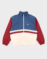 Vintage 90s Nike Blue / White Track Jacket - M