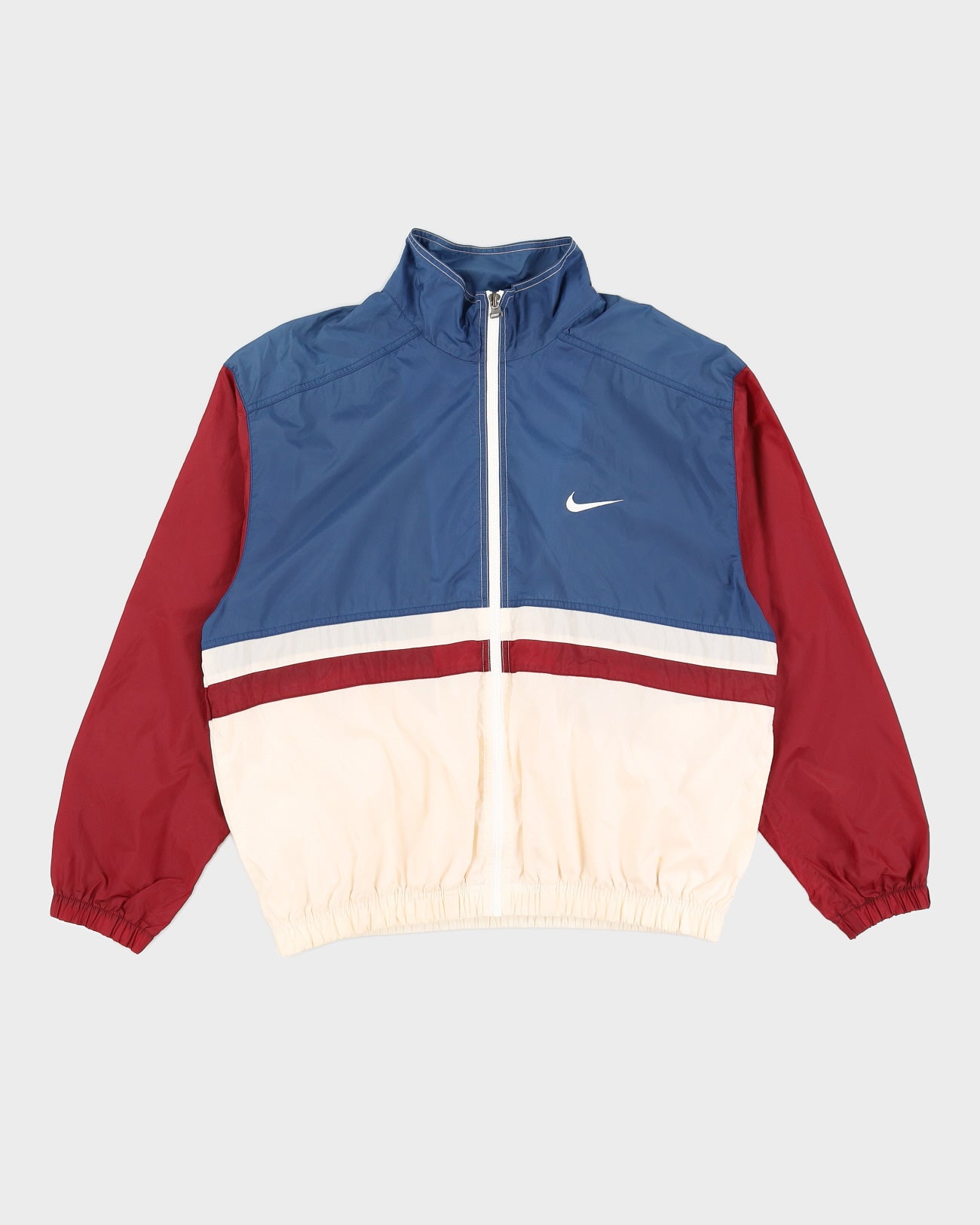 Vintage 90s Nike Blue / White Track Jacket - M