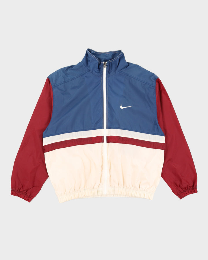 Vintage 90s Nike Blue / White Track Jacket - M