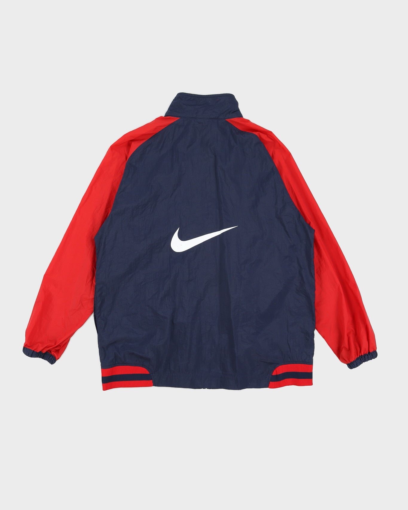 Vintage 90s Nike Blue / Red Big Logo Track Jacket - M