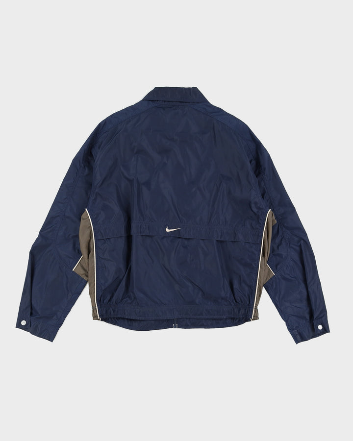 Vintage 90s Nike Blue / Beige Embroidered Track Jacket - L