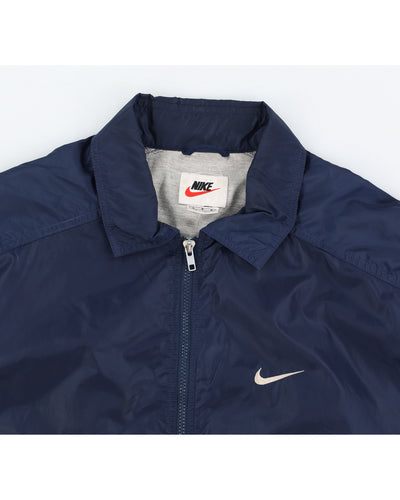 Vintage 90s Nike Blue / Beige Embroidered Track Jacket - L