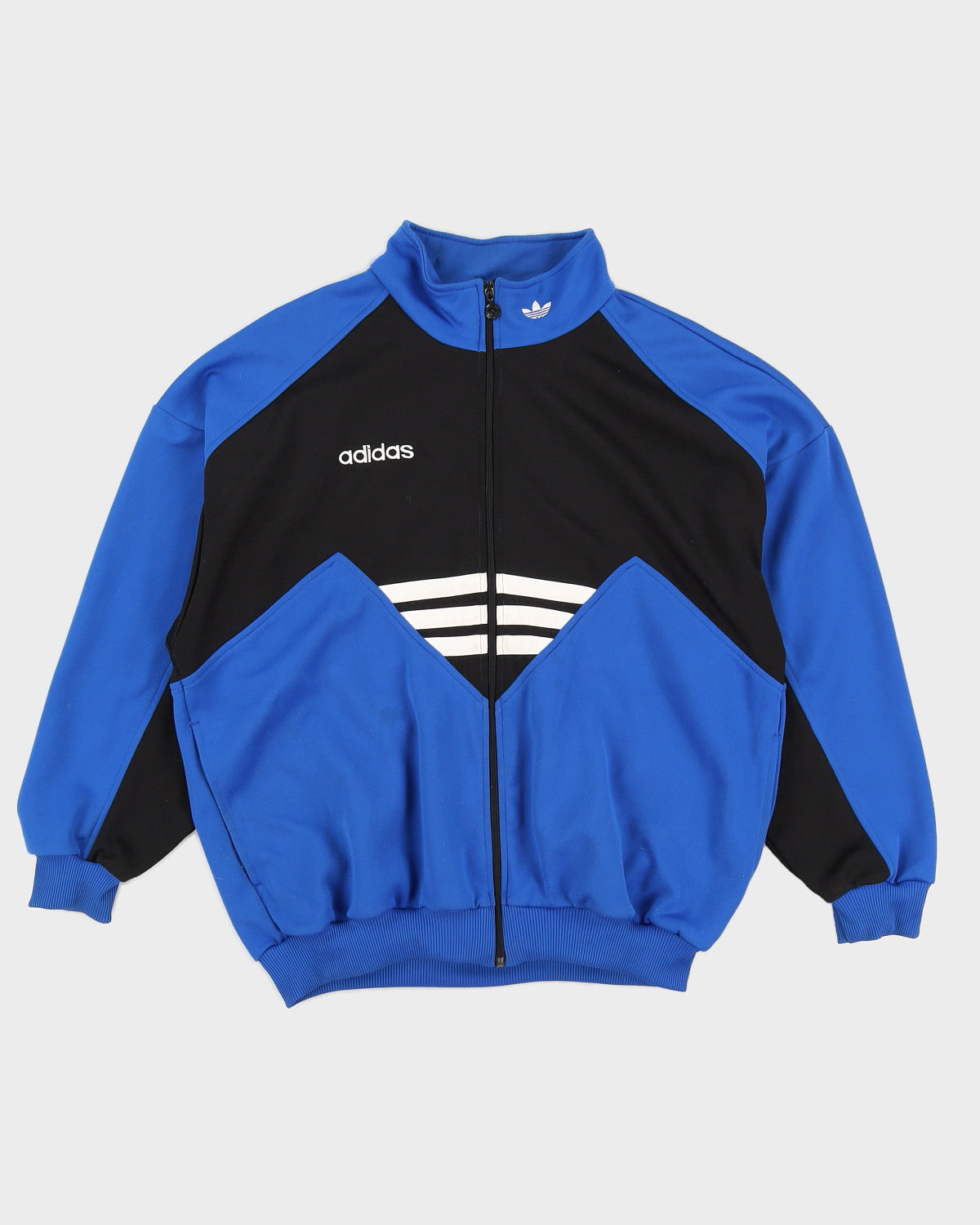 Vintage 90s Adidas Blue / Black Track Jacket - M