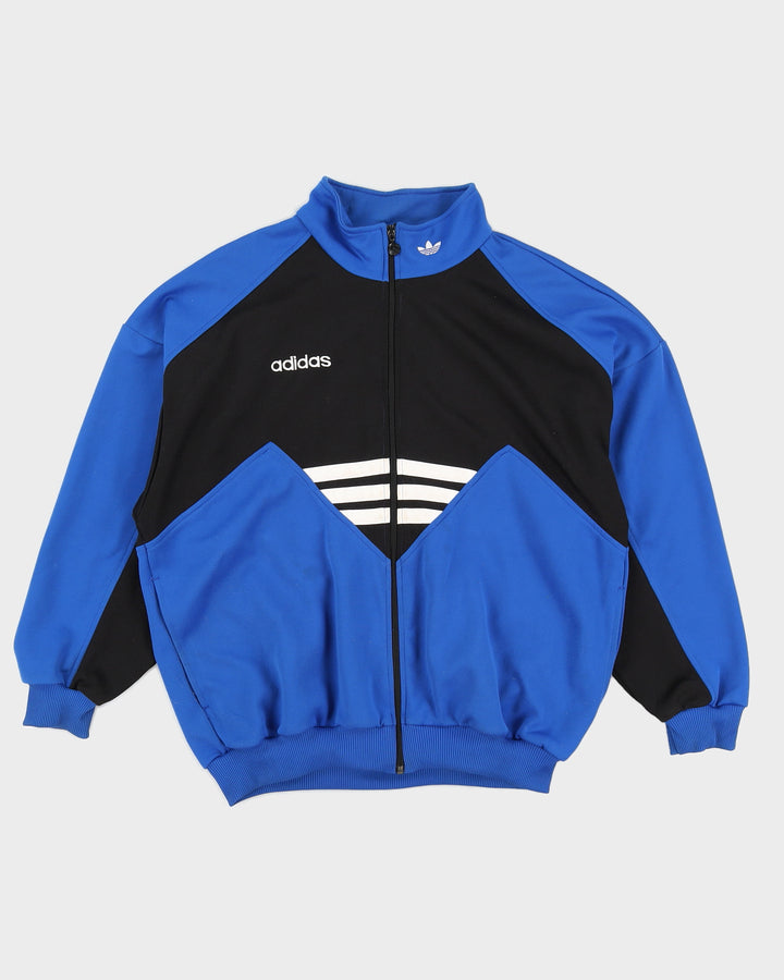 Vintage 90s Adidas Blue / Black Track Jacket - M
