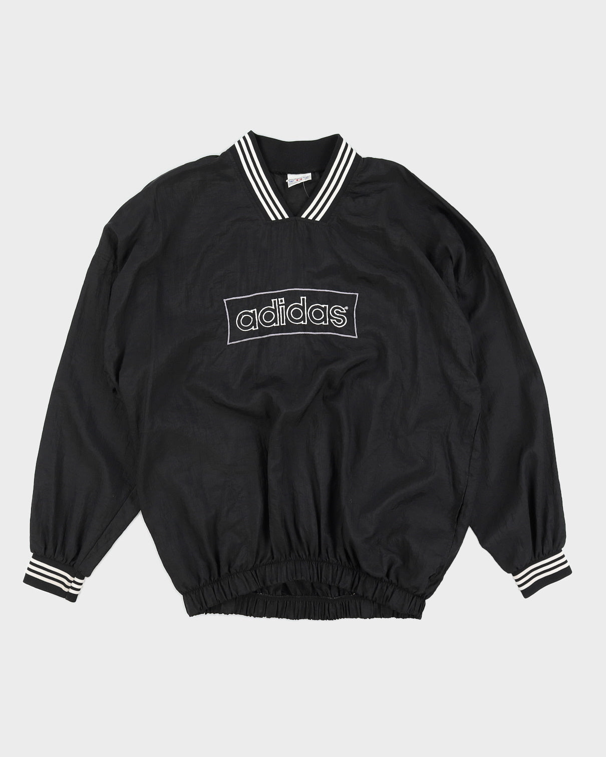 Vintage 90s Adidas By Par Priva Sport Black Embroidered Pullover - L