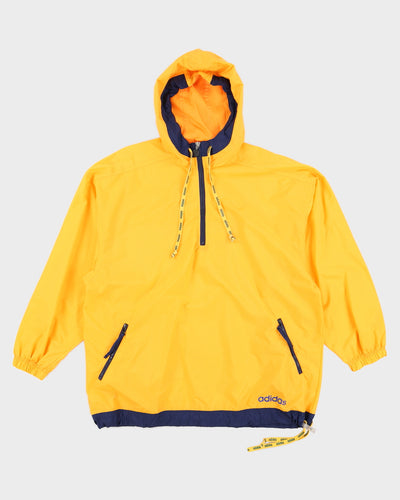 00s Adidas 1/2 Yellow Hooded Track Jacket - XL