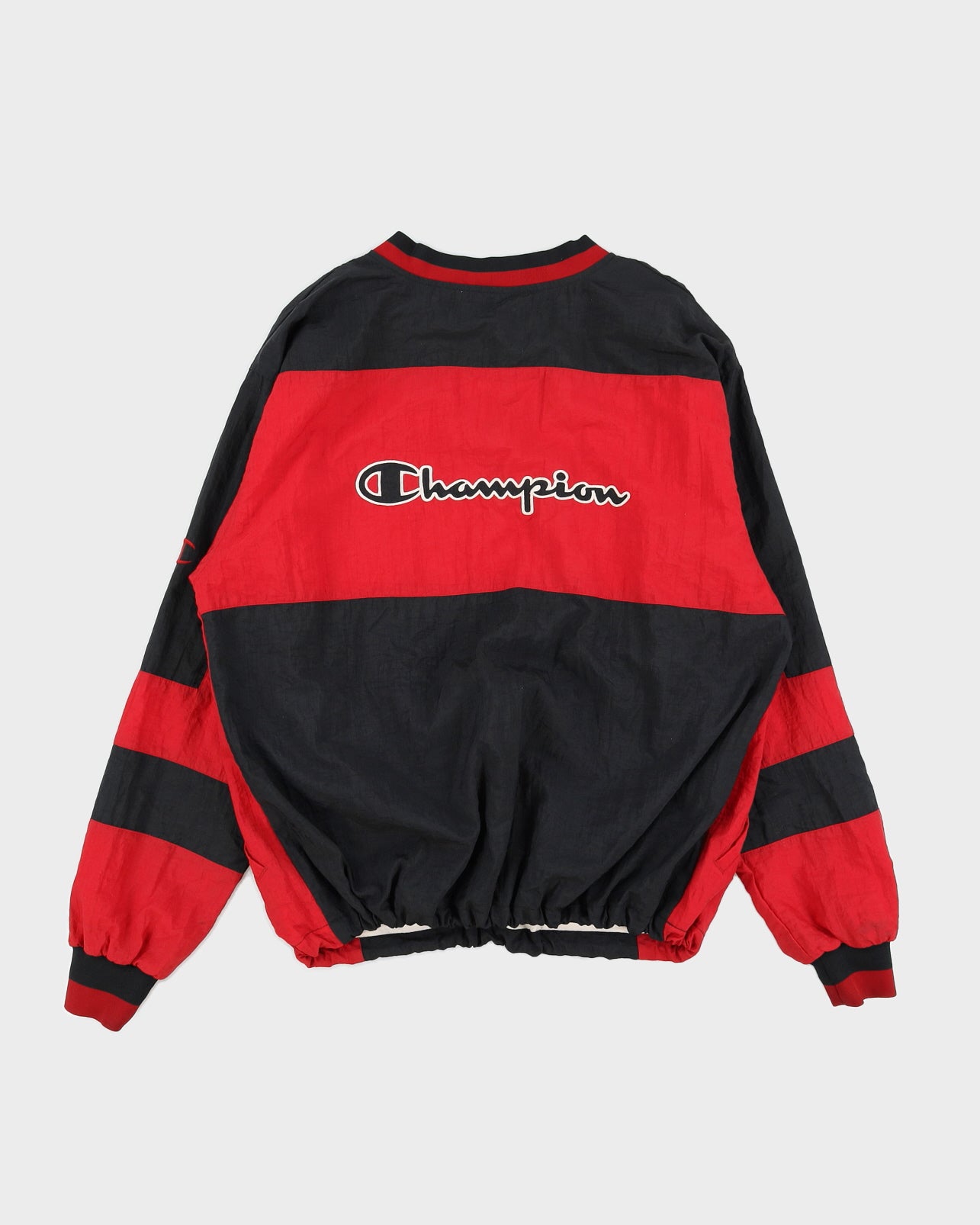 Vintage 90s Champion Black / Red Embroidered Pullover - XL