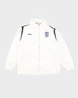 00s Umbro England White Track Jacket - M