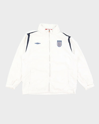 00s Umbro England White Track Jacket - M