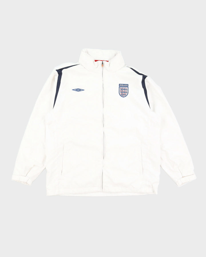 00s Umbro England White Track Jacket - M