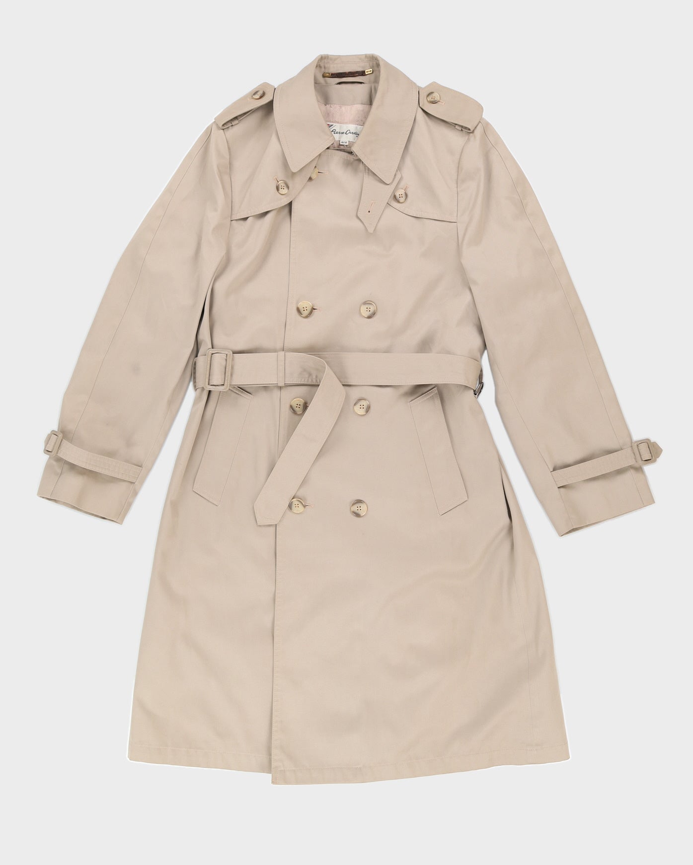 Pierre Cardin Beige Trench Coat - XS