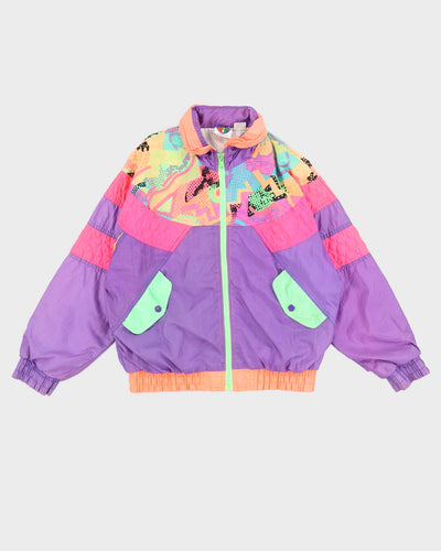 Vintage 90s London Fog Retro Multicoloured Track Jacket - M