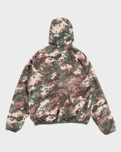 K-WAY Camouflage / Beige Reversible Windbreaker Jacket - L