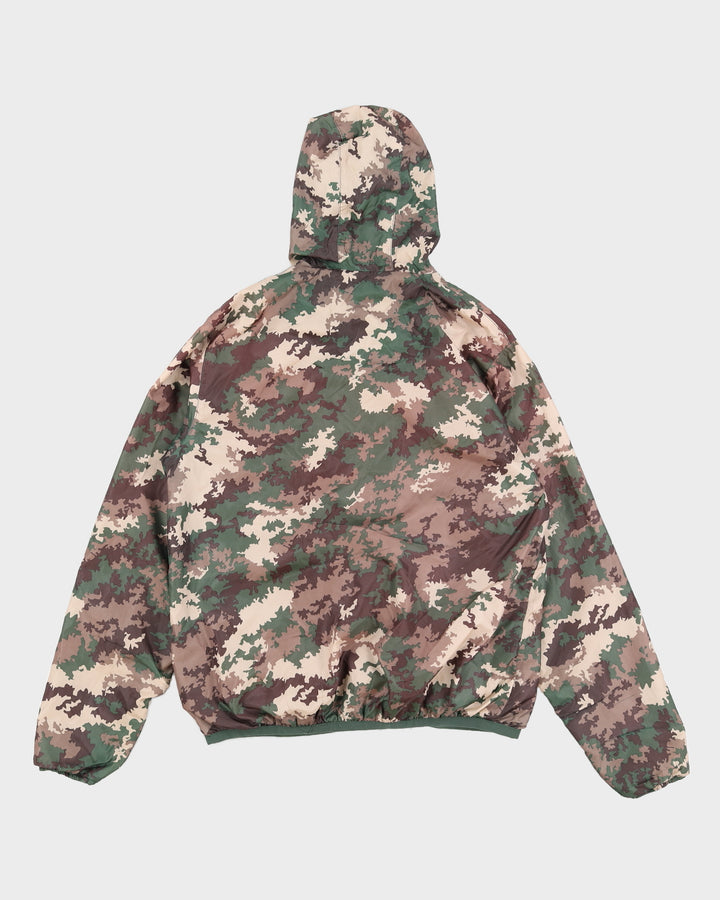 K-WAY Camouflage / Beige Reversible Windbreaker Jacket - L