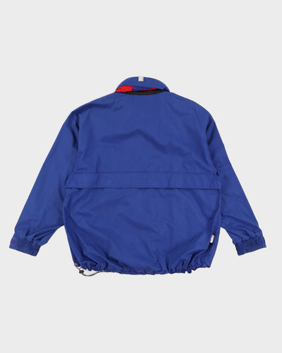Vintage 90s Chaps Blue Quarter Zip Windbreaker Jacket - L