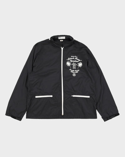 00s Stussy Squad 1980th Division Black Track Jacket - L