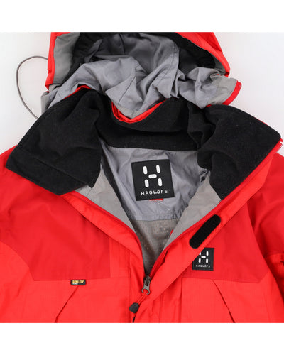 Haglofs Red Gore-Tex Hooded Anorak Jacket - S