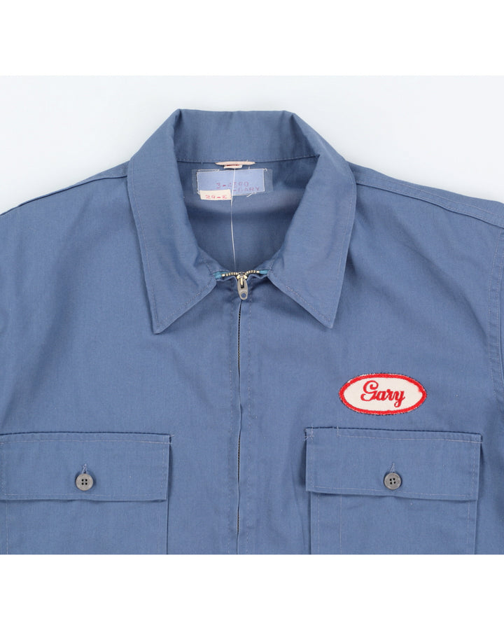 Vintage 70s Mechanical Blue Jacket - L