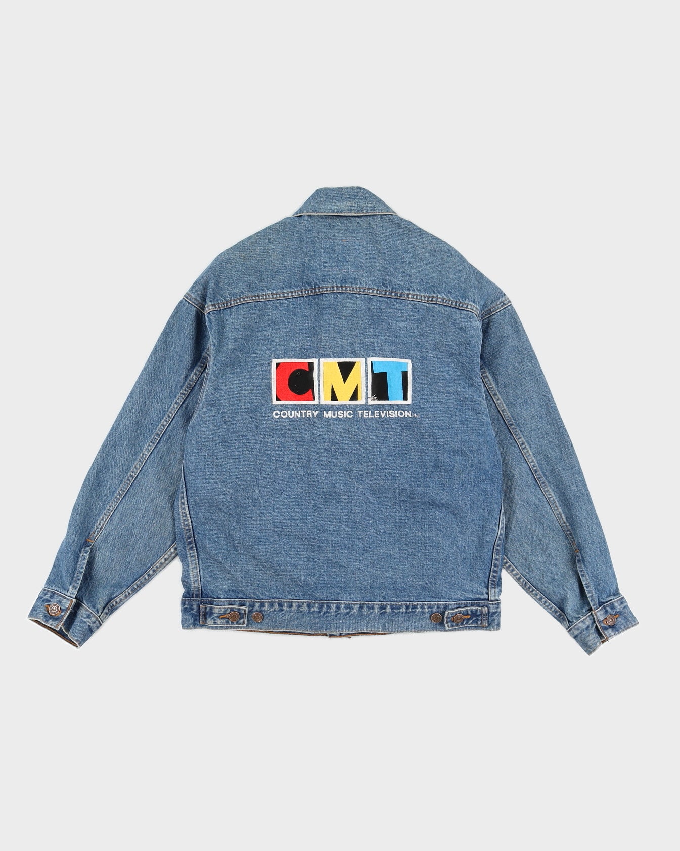 Vintage 90s Country Music Television Denim Jacket - M/L