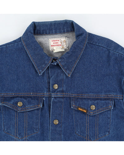 Vintage 80s Saddle King Western Denim Jacket - L